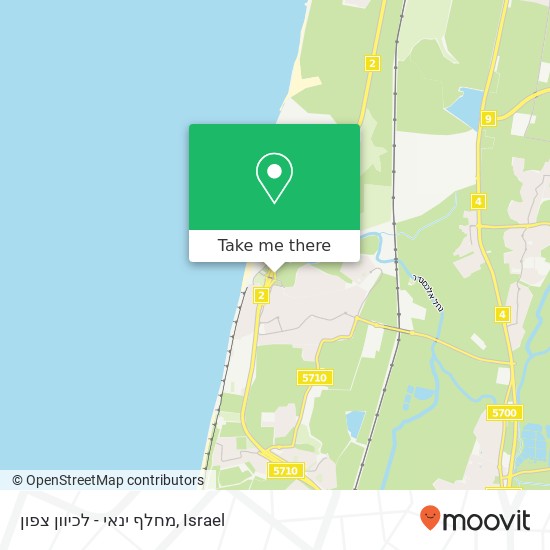 מחלף ינאי - לכיוון צפון map