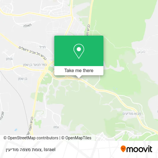 Карта צומת מצפה מודיעין