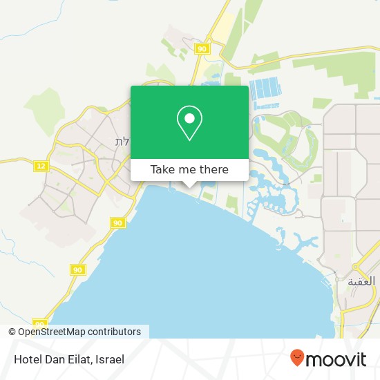 Hotel Dan Eilat map