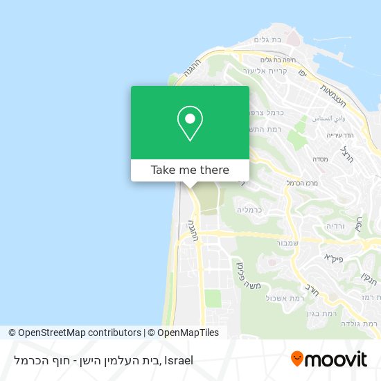 Карта בית העלמין הישן - חוף הכרמל