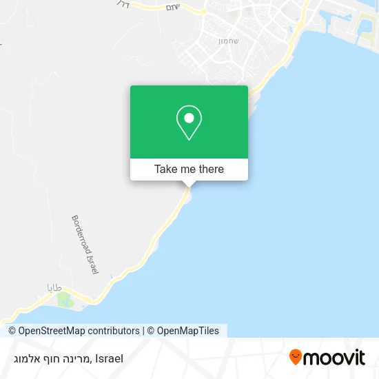Карта מרינה חוף אלמוג
