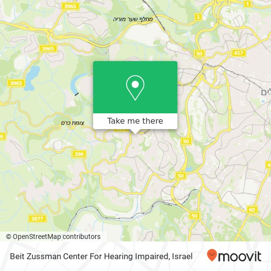 Карта Beit Zussman Center For Hearing Impaired