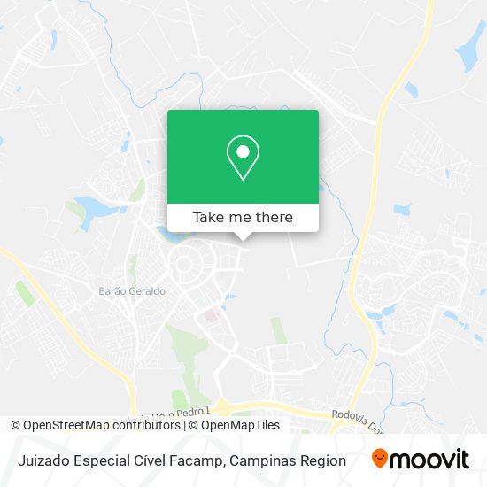 Juizado Especial Cível Facamp map