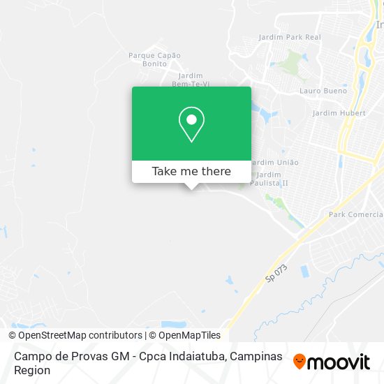 Mapa Campo de Provas GM - Cpca Indaiatuba