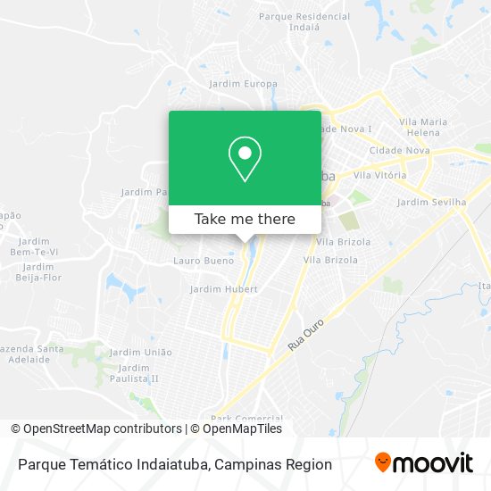 Parque Temático Indaiatuba map