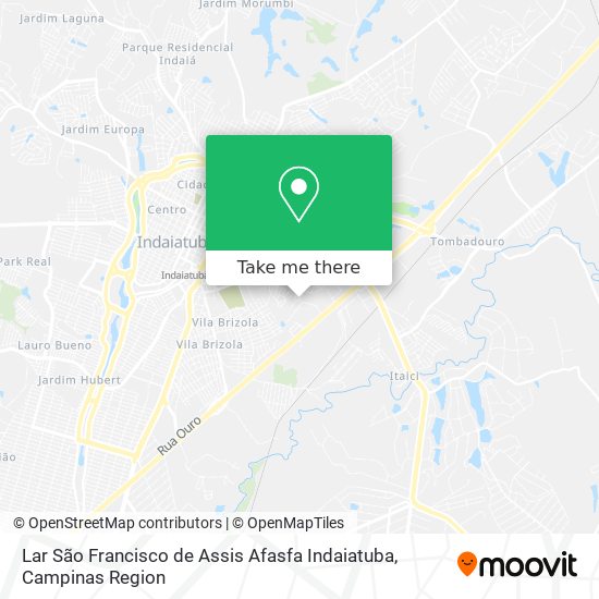 Lar São Francisco de Assis Afasfa Indaiatuba map