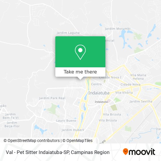 Mapa Val - Pet Sitter Indaiatuba-SP