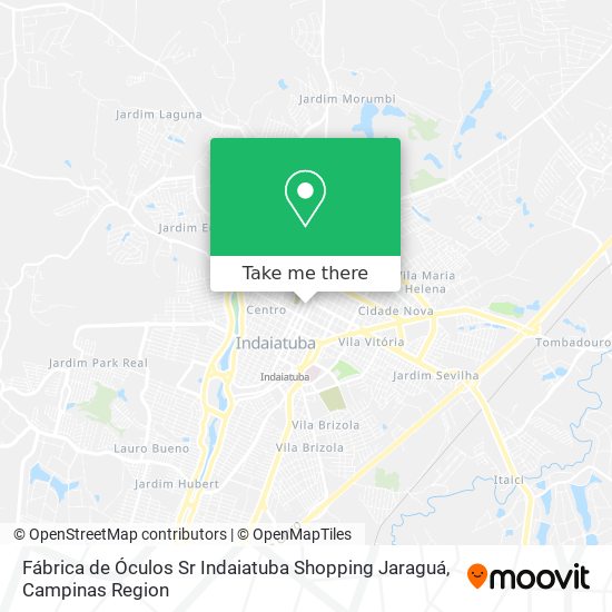 Fábrica de Óculos Sr Indaiatuba Shopping Jaraguá map