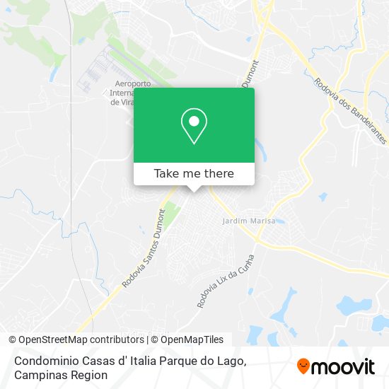 Mapa Condominio Casas d' Italia Parque do Lago