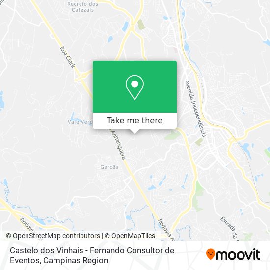 Castelo dos Vinhais - Fernando Consultor de Eventos map
