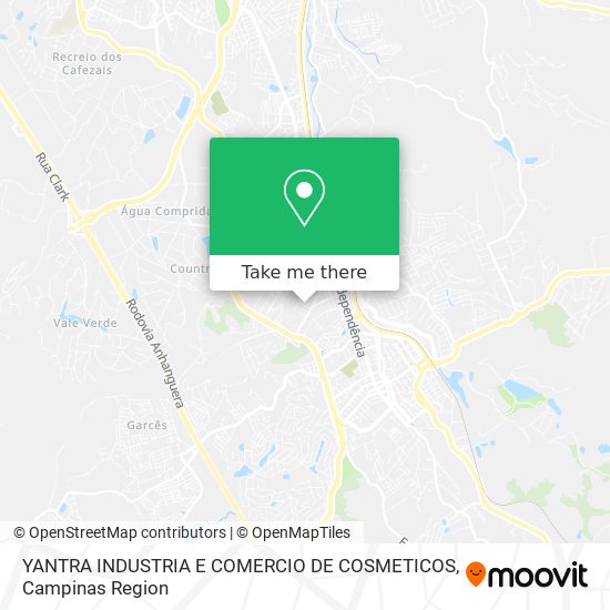 YANTRA INDUSTRIA E COMERCIO DE COSMETICOS map
