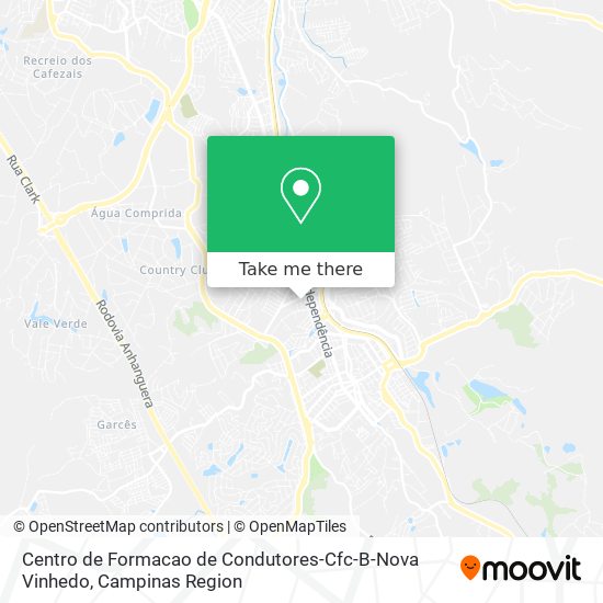 Centro de Formacao de Condutores-Cfc-B-Nova Vinhedo map