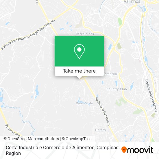 Certa Industria e Comercio de Alimentos map