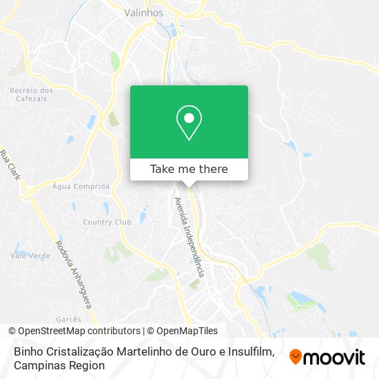 Binho Cristalização Martelinho de Ouro e Insulfilm map