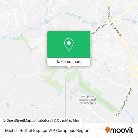 Micheli Bettiol Espaço VIP map
