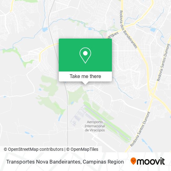 Transportes Nova Bandeirantes map