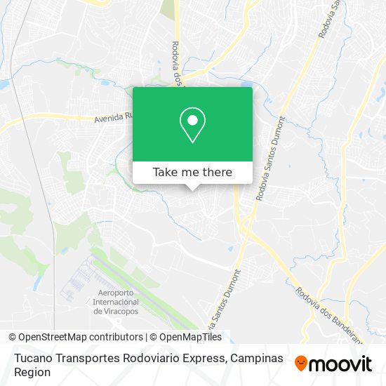 Tucano Transportes Rodoviario Express map