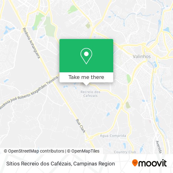 Sítios Recreio dos Cafézais map