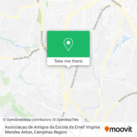 Mapa Associacao de Amigos da Escola da Emef Virginia Mendes Antun