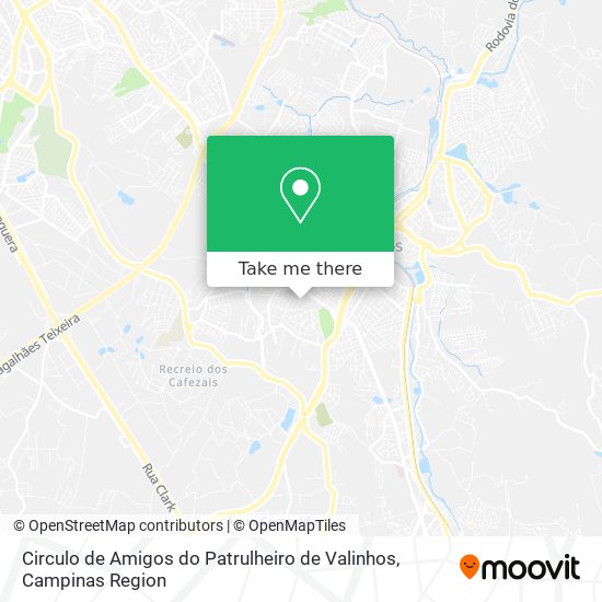 Circulo de Amigos do Patrulheiro de Valinhos map
