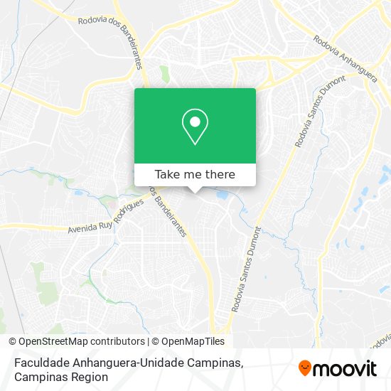Mapa Faculdade Anhanguera-Unidade Campinas