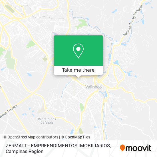 ZERMATT - EMPREENDIMENTOS IMOBILIARIOS map