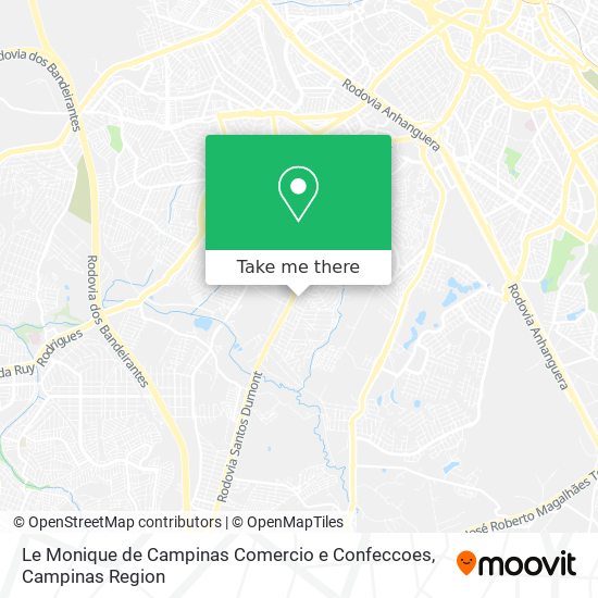 Mapa Le Monique de Campinas Comercio e Confeccoes