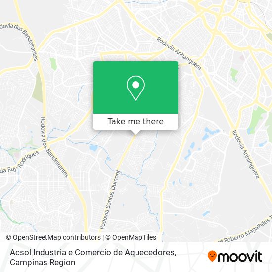 Mapa Acsol Industria e Comercio de Aquecedores