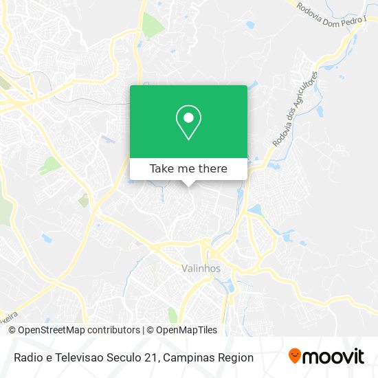 Radio e Televisao Seculo 21 map