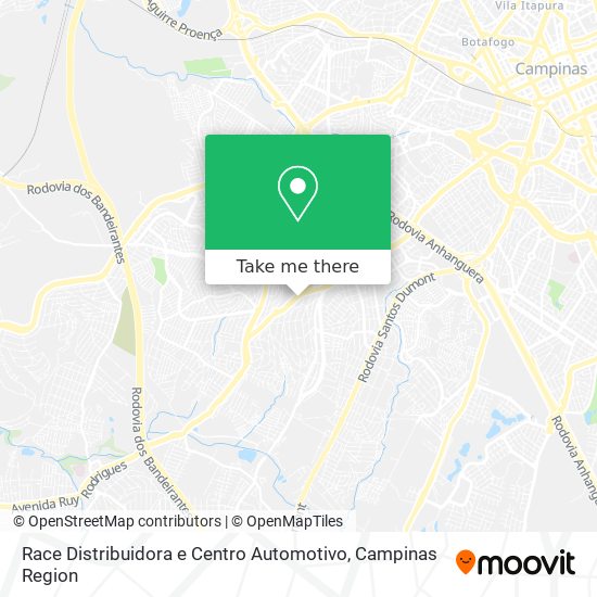 Mapa Race Distribuidora e Centro Automotivo