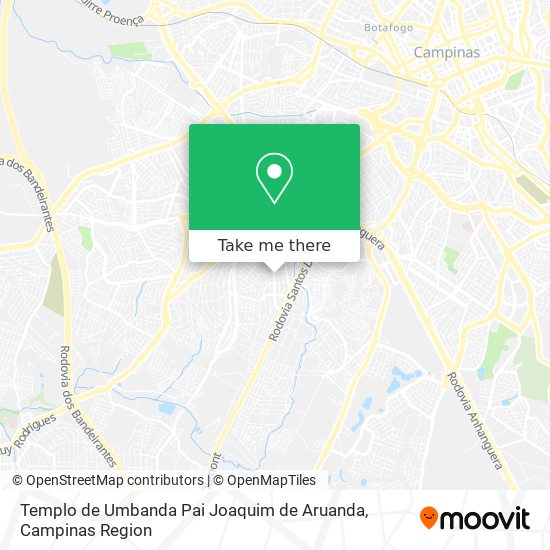 Mapa Templo de Umbanda Pai Joaquim de Aruanda