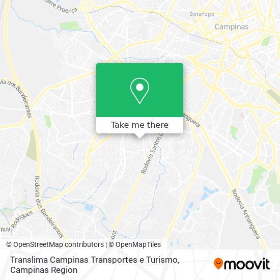 Translima Campinas Transportes e Turismo map