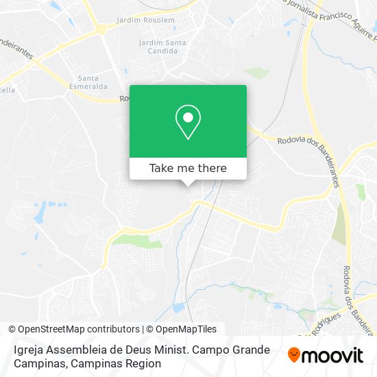Igreja Assembleia de Deus Minist. Campo Grande Campinas map