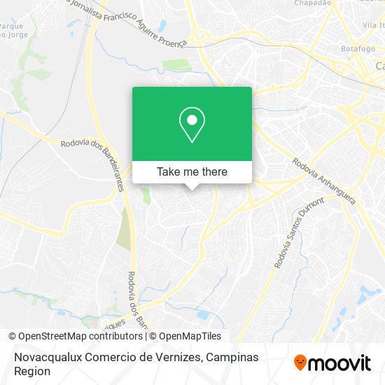 Mapa Novacqualux Comercio de Vernizes