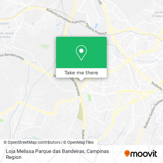 Loja Melissa Parque das Bandeiras map
