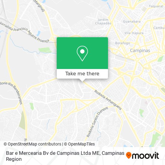 Bar e Mercearia Bv de Campinas Ltda ME map