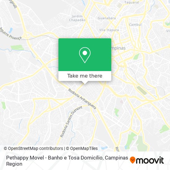 Mapa Pethappy Movel - Banho e Tosa Domicílio