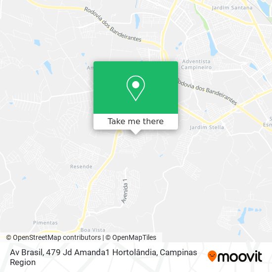 Av Brasil, 479 Jd Amanda1 Hortolândia map