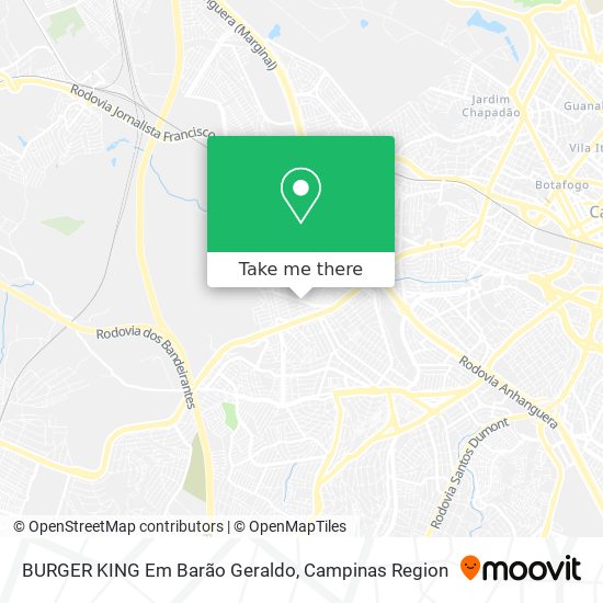 Mapa BURGER KING Em Barão Geraldo