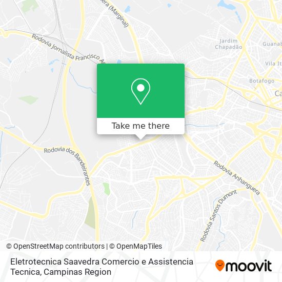 Mapa Eletrotecnica Saavedra Comercio e Assistencia Tecnica