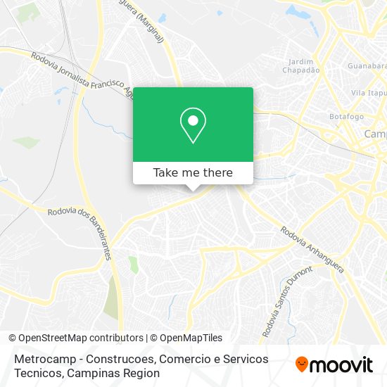 Mapa Metrocamp - Construcoes, Comercio e Servicos Tecnicos