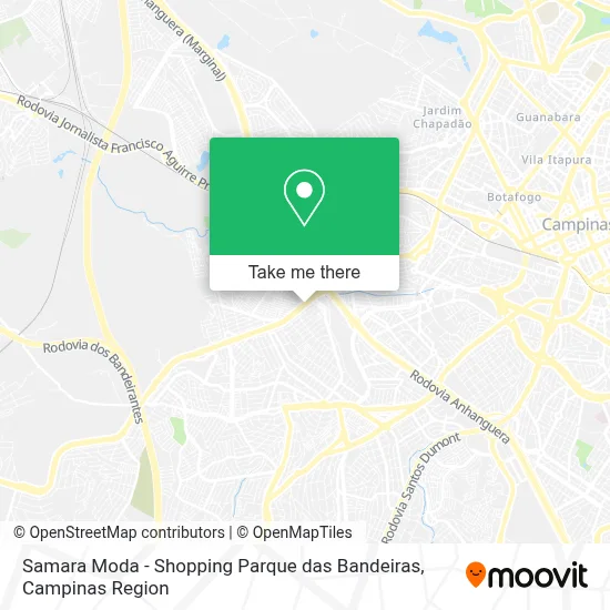 Samara Moda - Shopping Parque das Bandeiras map