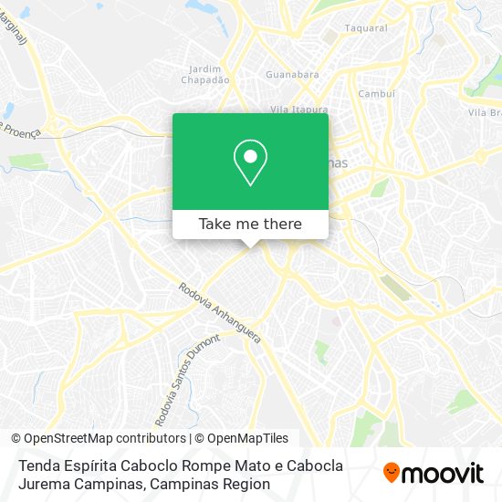 Tenda Espírita Caboclo Rompe Mato e Cabocla Jurema Campinas map