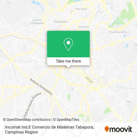 Incomat Ind.E Comercio de Madeiras Tabapora map