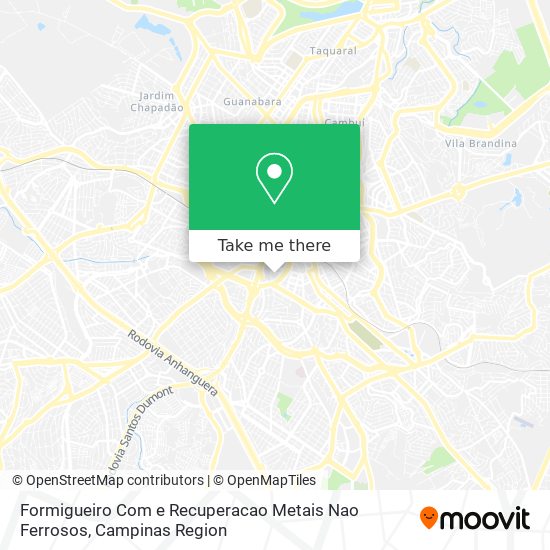 Formigueiro Com e Recuperacao Metais Nao Ferrosos map