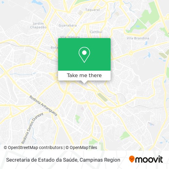 Secretaria de Estado da Saúde map
