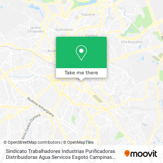 Mapa Sindicato Trabalhadores Industrias Purificadoras Distribuidoras Agua Servicos Esgoto Campinas Regia