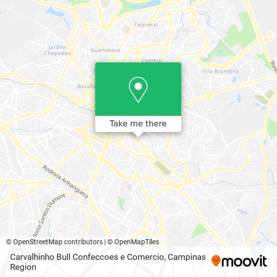 Mapa Carvalhinho Bull Confeccoes e Comercio