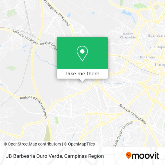 JB Barbearia Ouro Verde map
