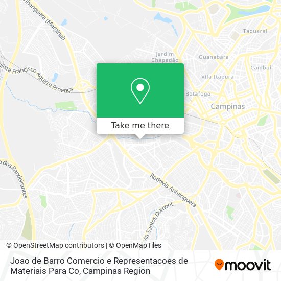 Joao de Barro Comercio e Representacoes de Materiais Para Co map